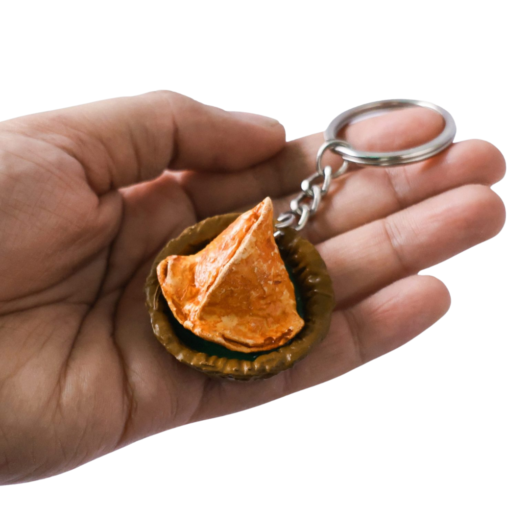 Samosa Miniature Keychain