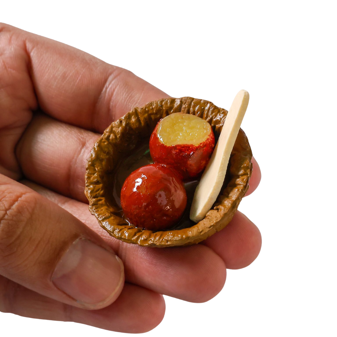 Gulab Jamun Miniature Fridge Magnet