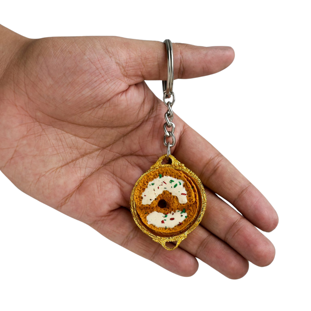 Ghevar miniature Keychain