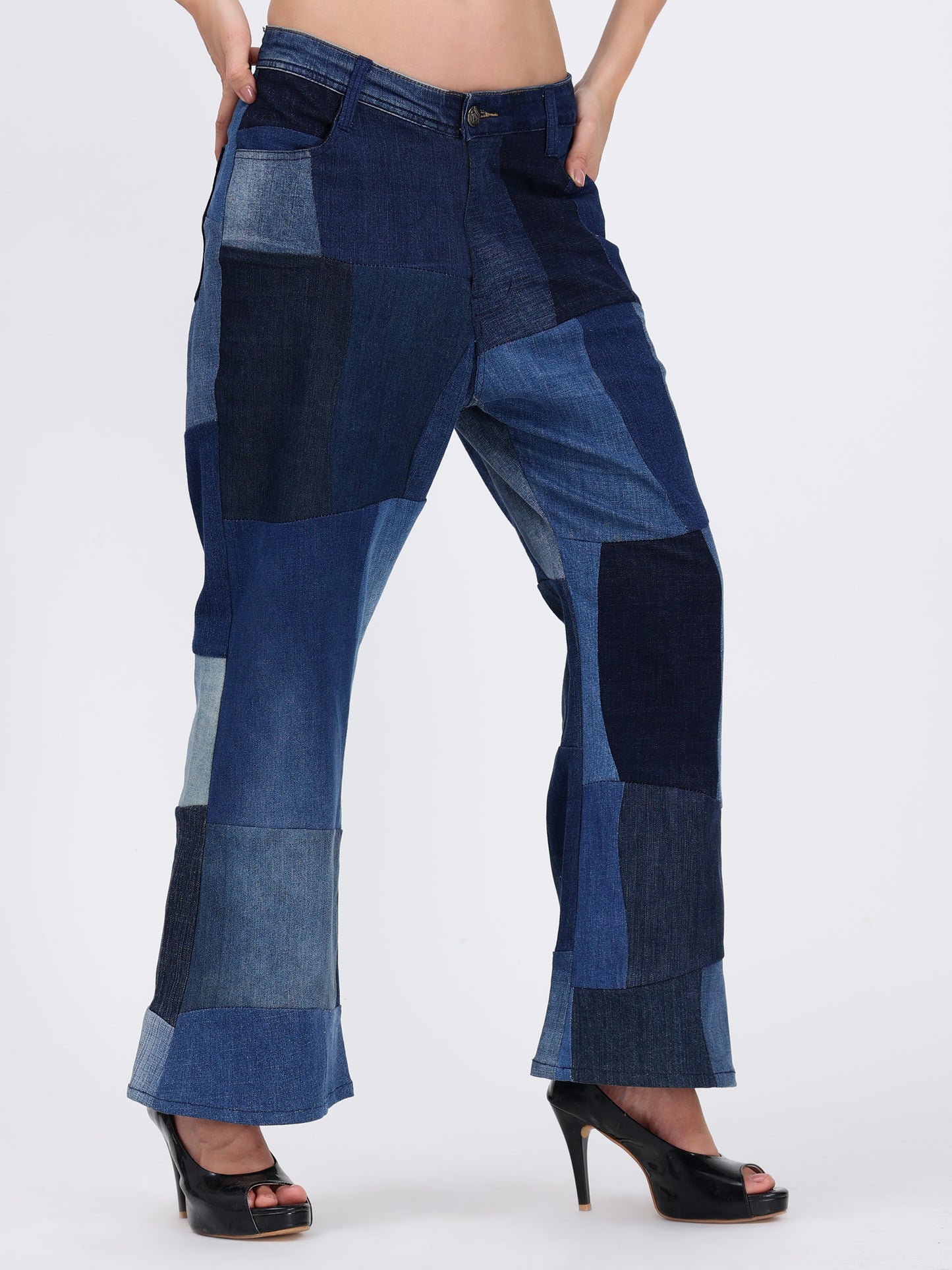 MULTI-COLOURED PANT(DARK BLUE)