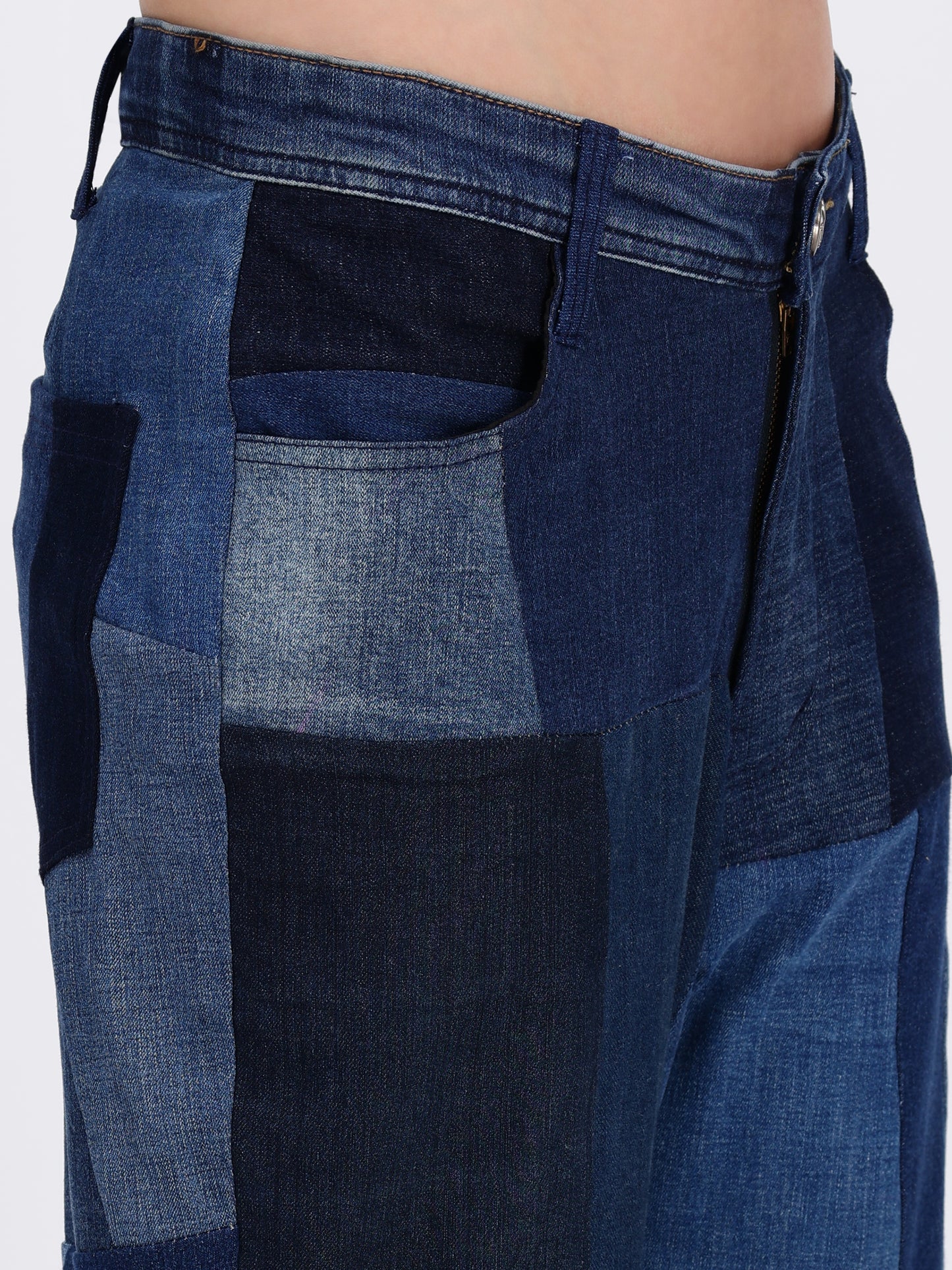 MULTI-COLOURED PANT(DARK BLUE)