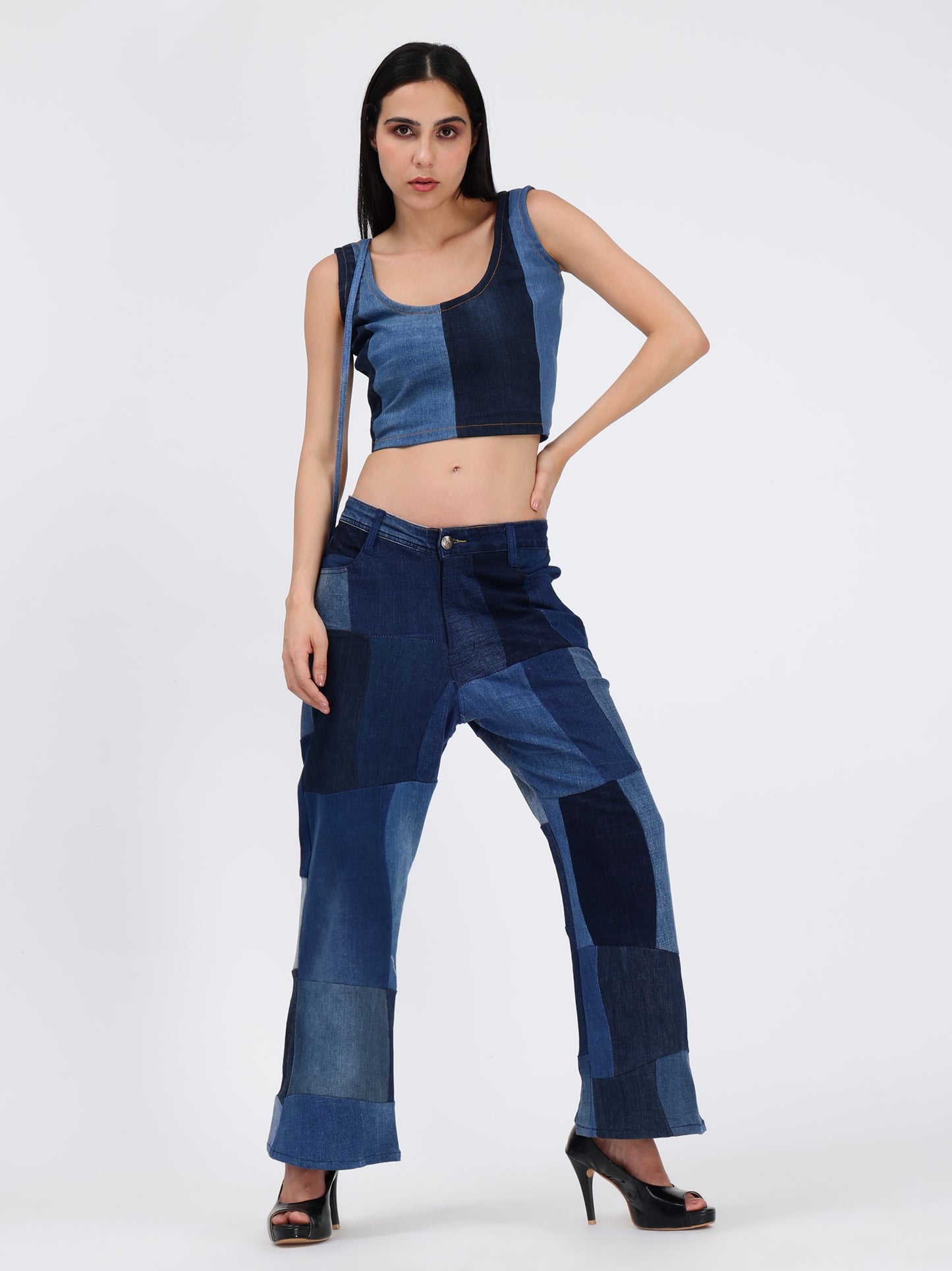 MULTI-COLOURED PANT(DARK BLUE)