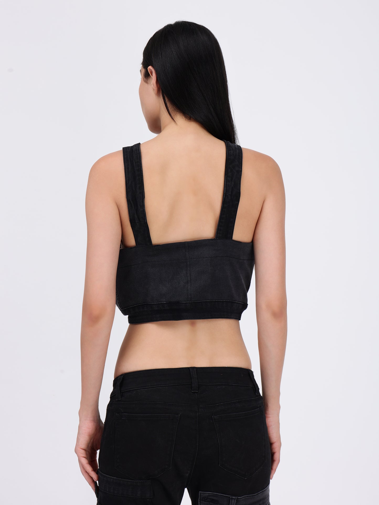 WAIST BELT TOP BLACK