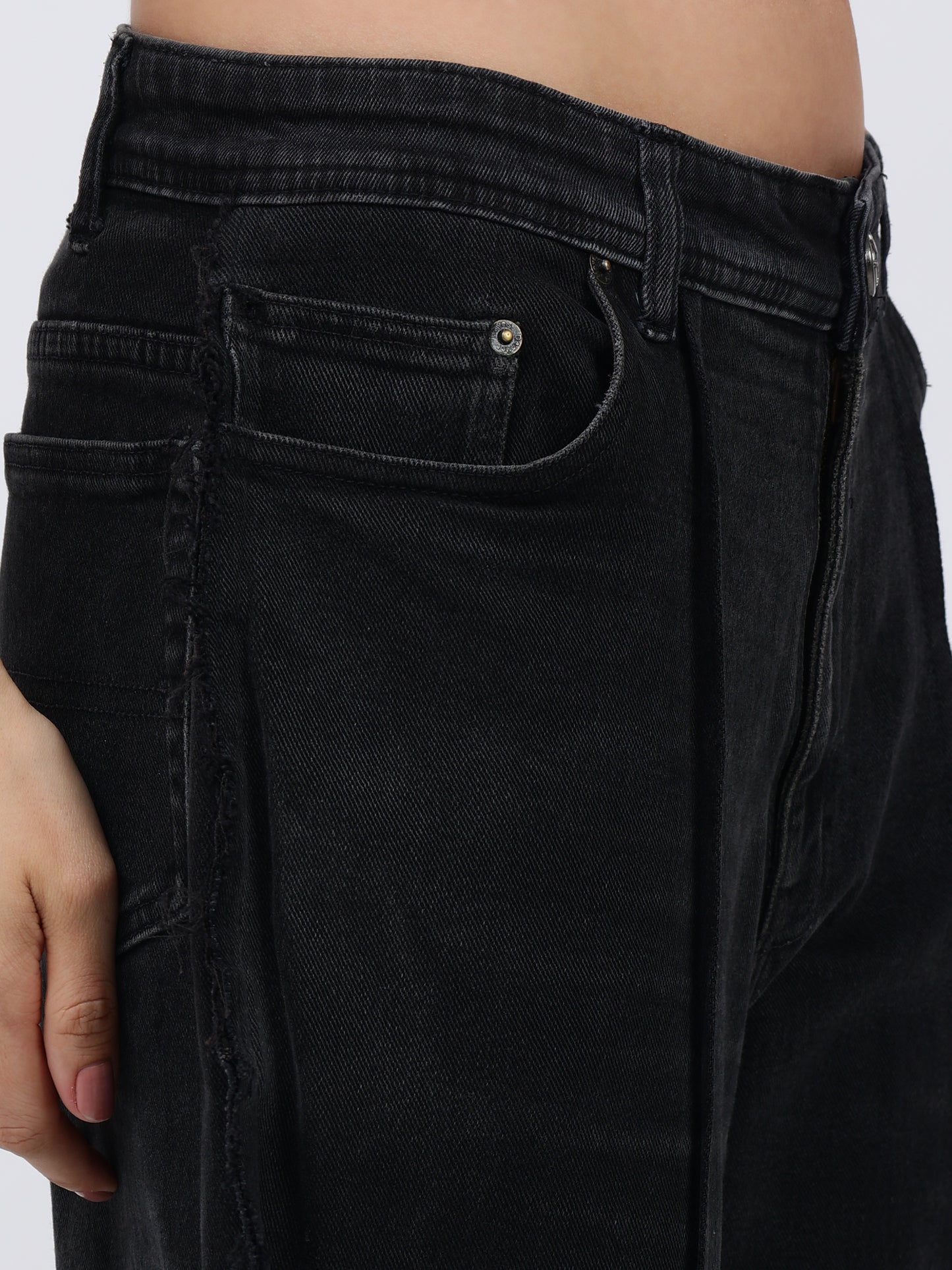 DENIM CARGO(BLACK)