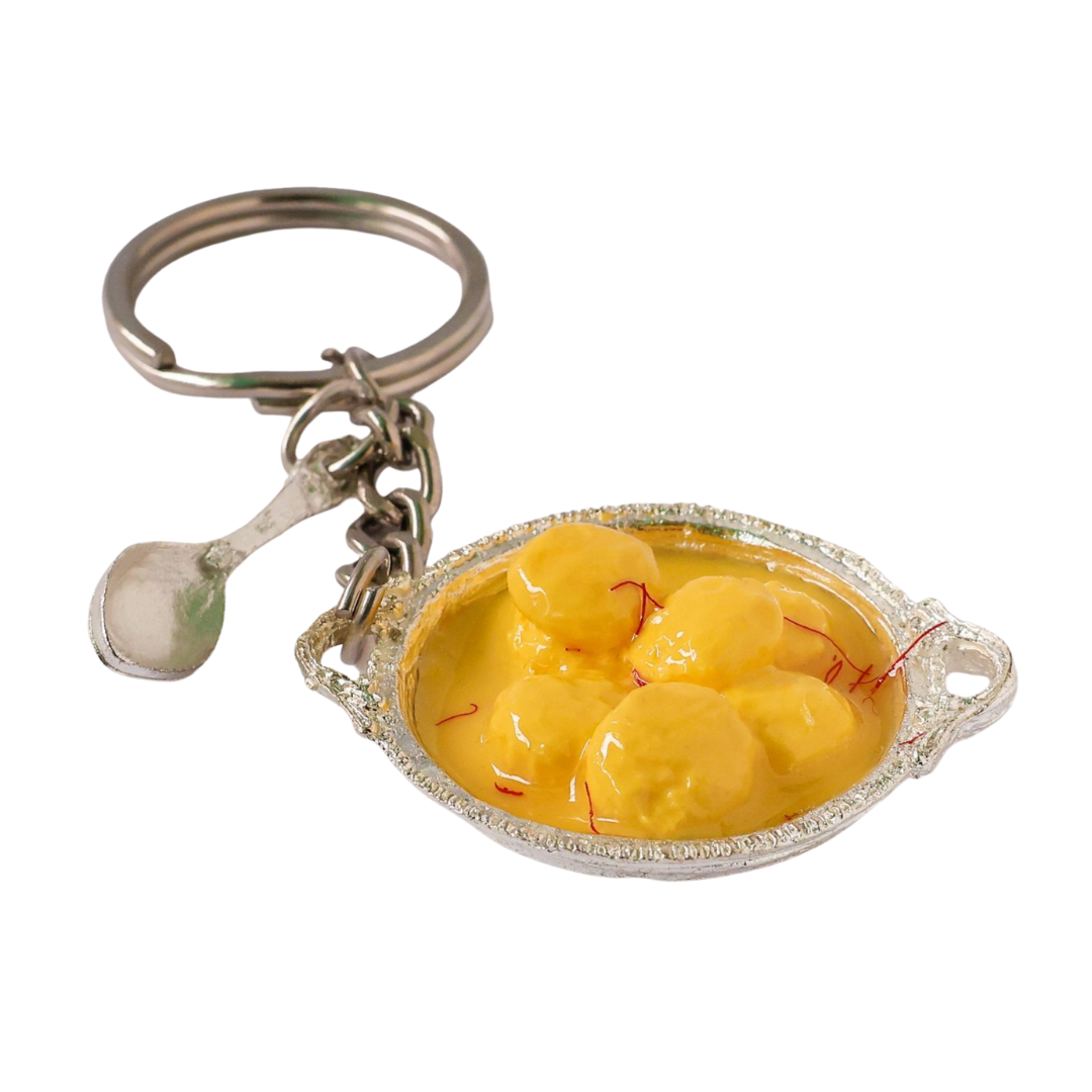 Rasmalai Miniature Keychain