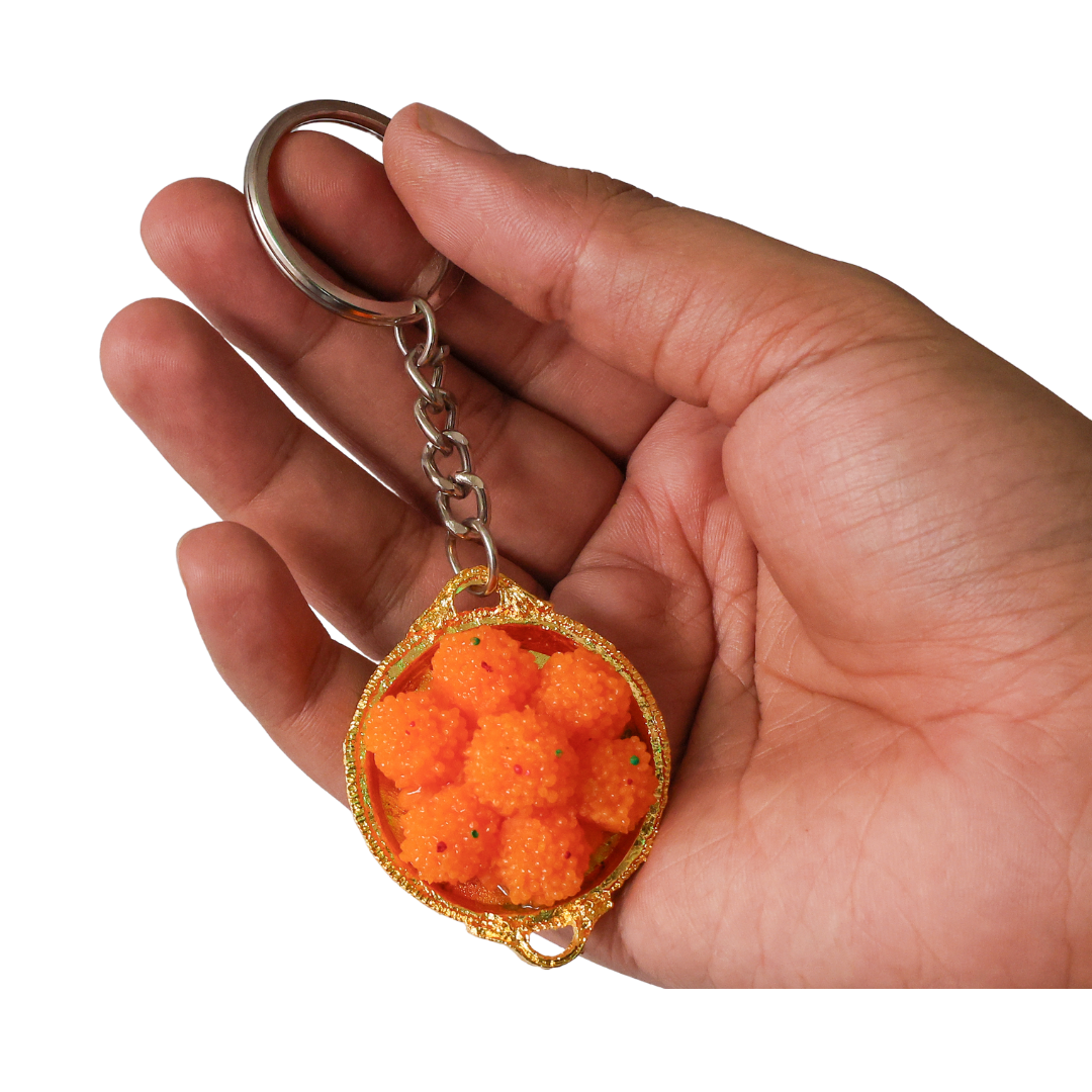 Boondi Laddu Miniature Keychain