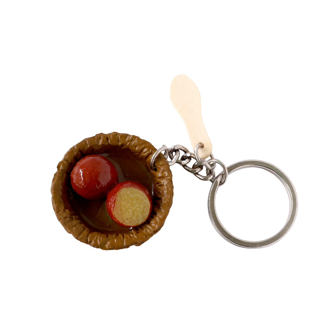 Gulab Jamun Miniature Keychain