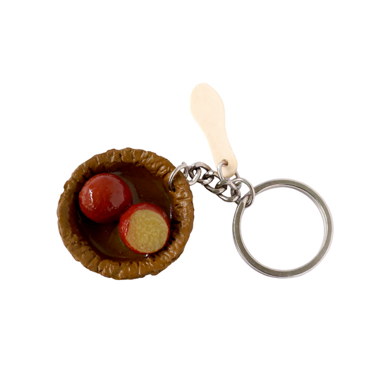 Gulab Jamun Miniature Keychain