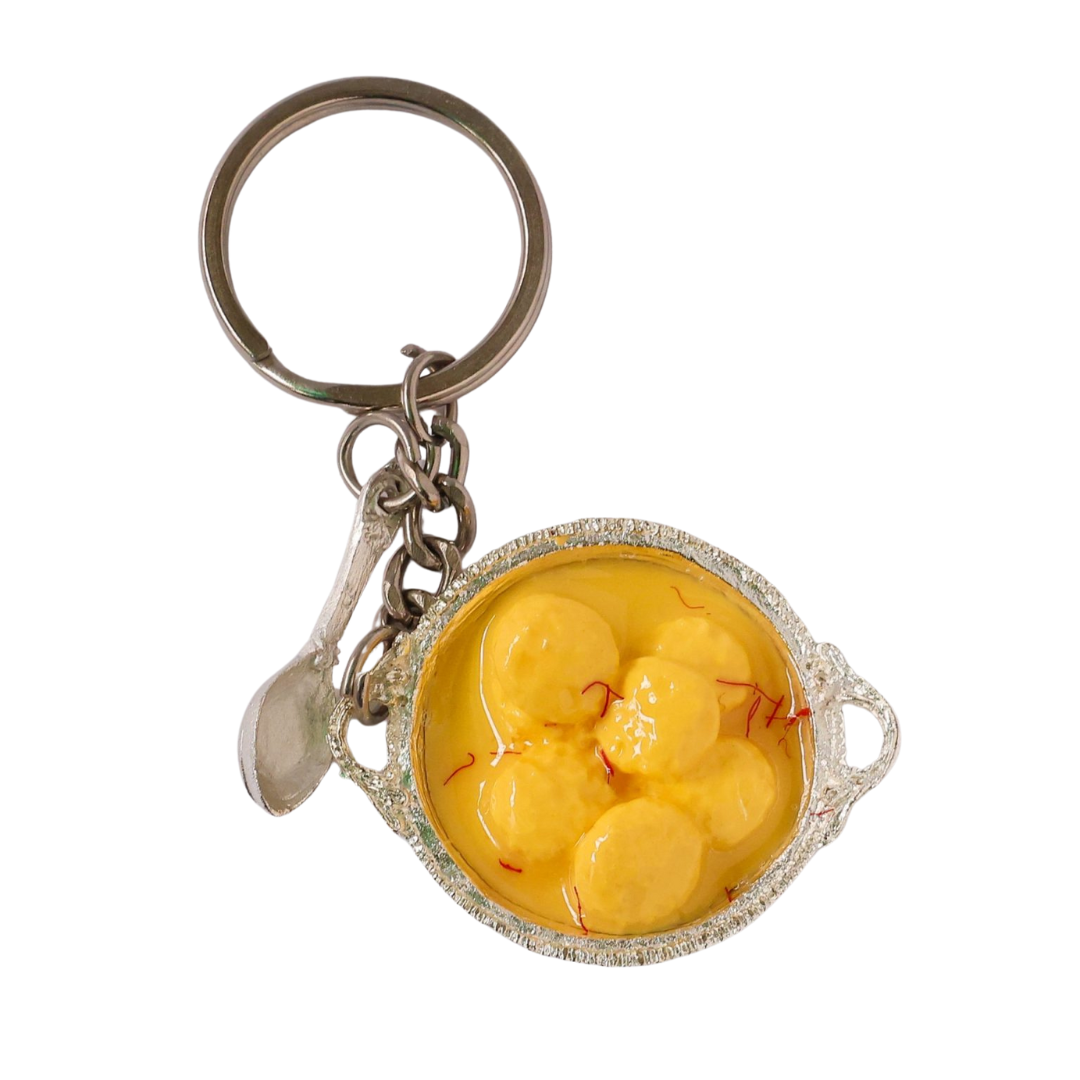 Rasmalai Miniature Keychain