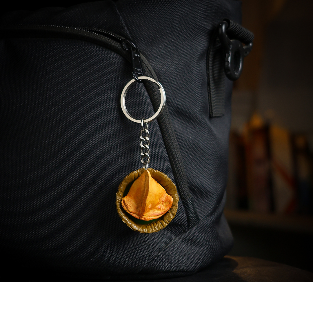 Samosa Miniature Keychain