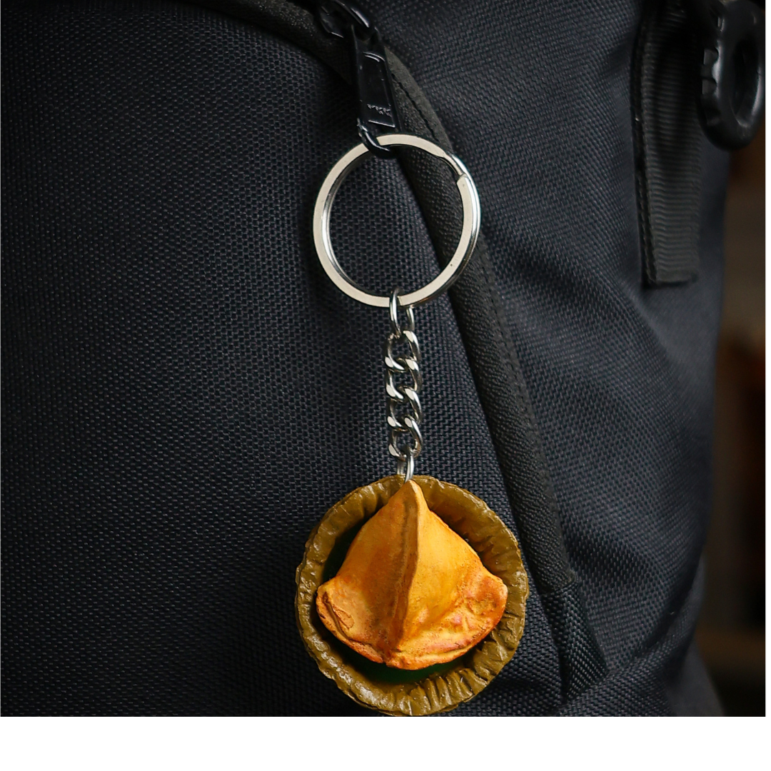 Samosa Miniature Keychain