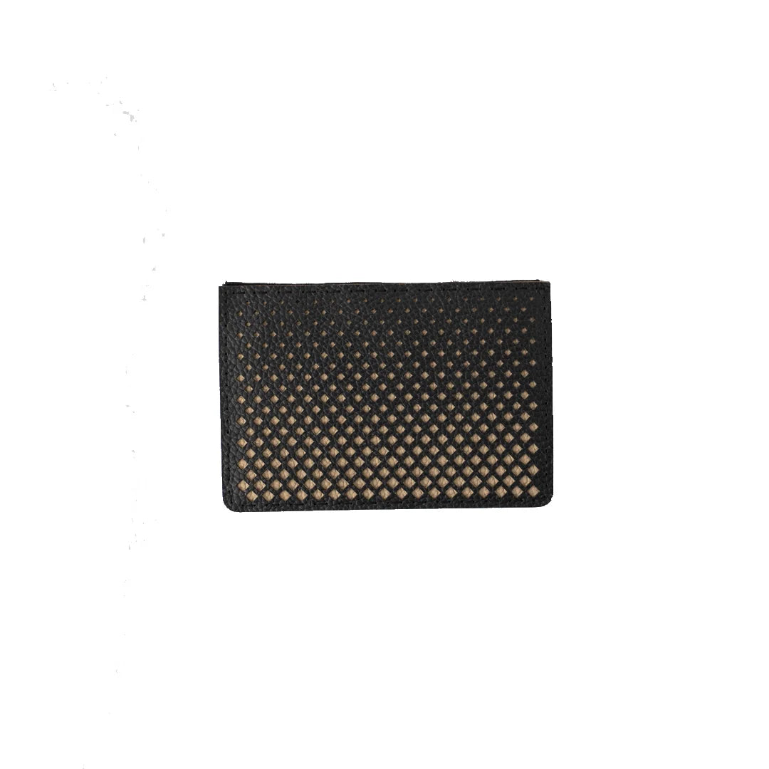 Handcrafted And Upcycled Card Cases - Polka (Black)