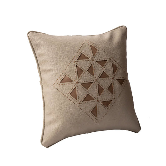 Upcycled And Handcrafted Cushions - Geometry Art (Beige)