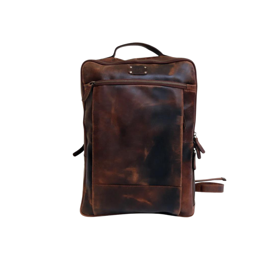 Carry Classic Genuine Leather Bagpack Muddy Brown