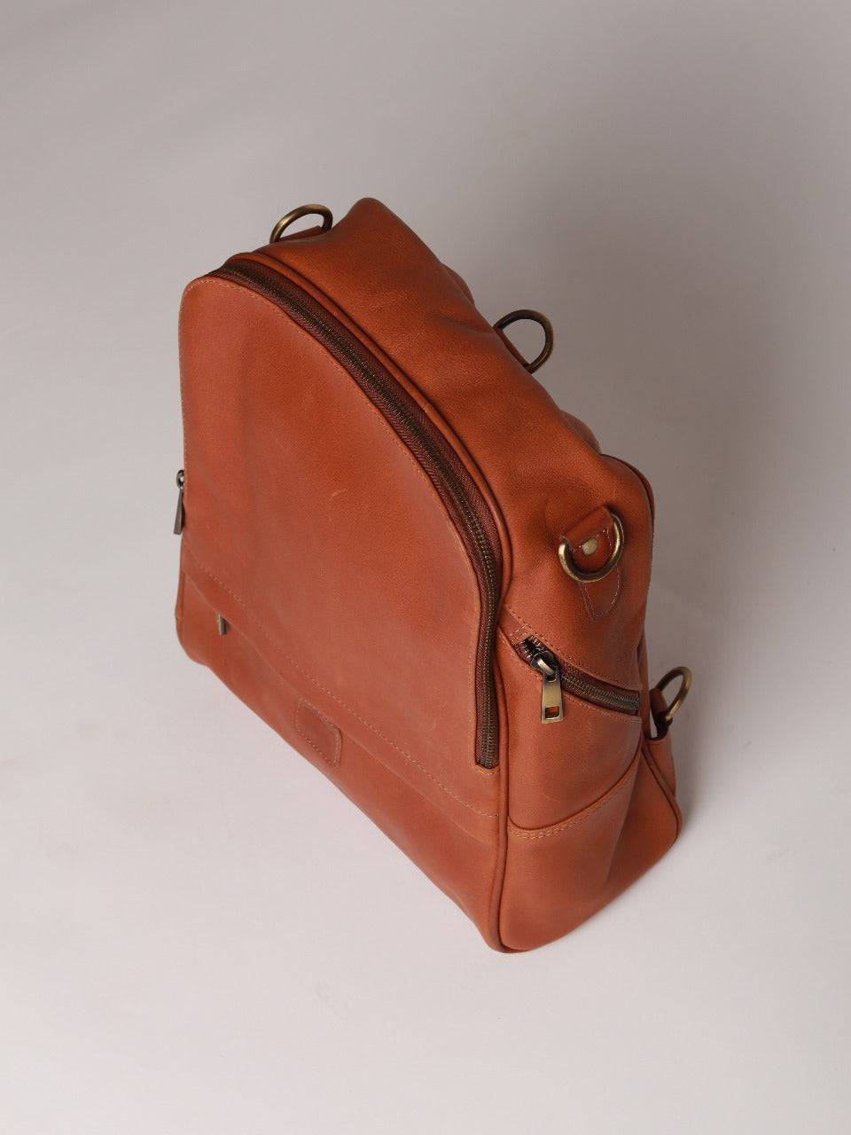 Little Luxe Genuine Leather Backpack Tan Touch