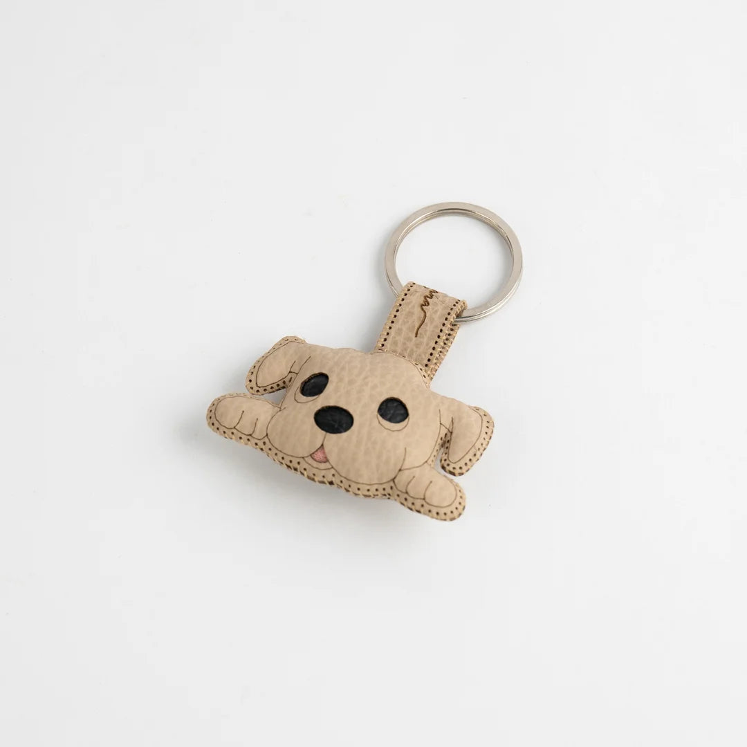 Upcycled and Handmade key chain - Puppy Love