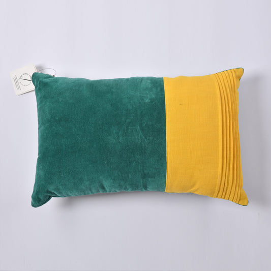 Cotton Velvet Pintuck Design Minimalist Cushion Cover – Pucker (Set Of Two)