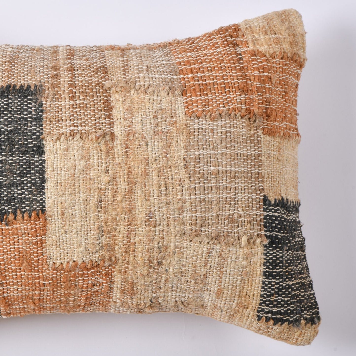 Jute Wool Handwoven/Handloom Rustic Cushion Cover – Weaves (Set OfTwo)