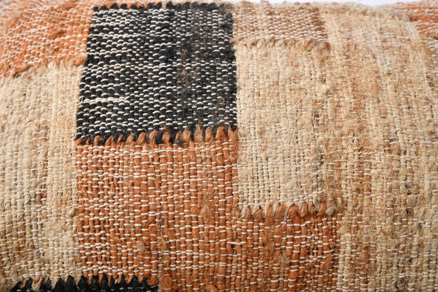 Jute Wool Handwoven/Handloom Rustic Cushion Cover – Weaves (Set OfTwo)