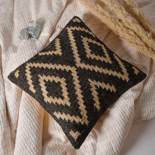 Indian Vintage Jute Kilim Cushion Cover – Mattie (Set Of Two)