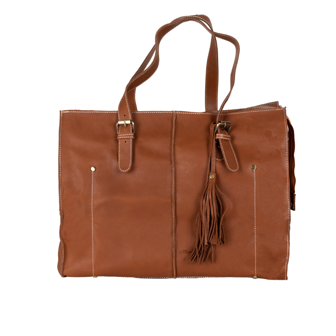 Shopper Tote Bag Big Size Muddy Brown