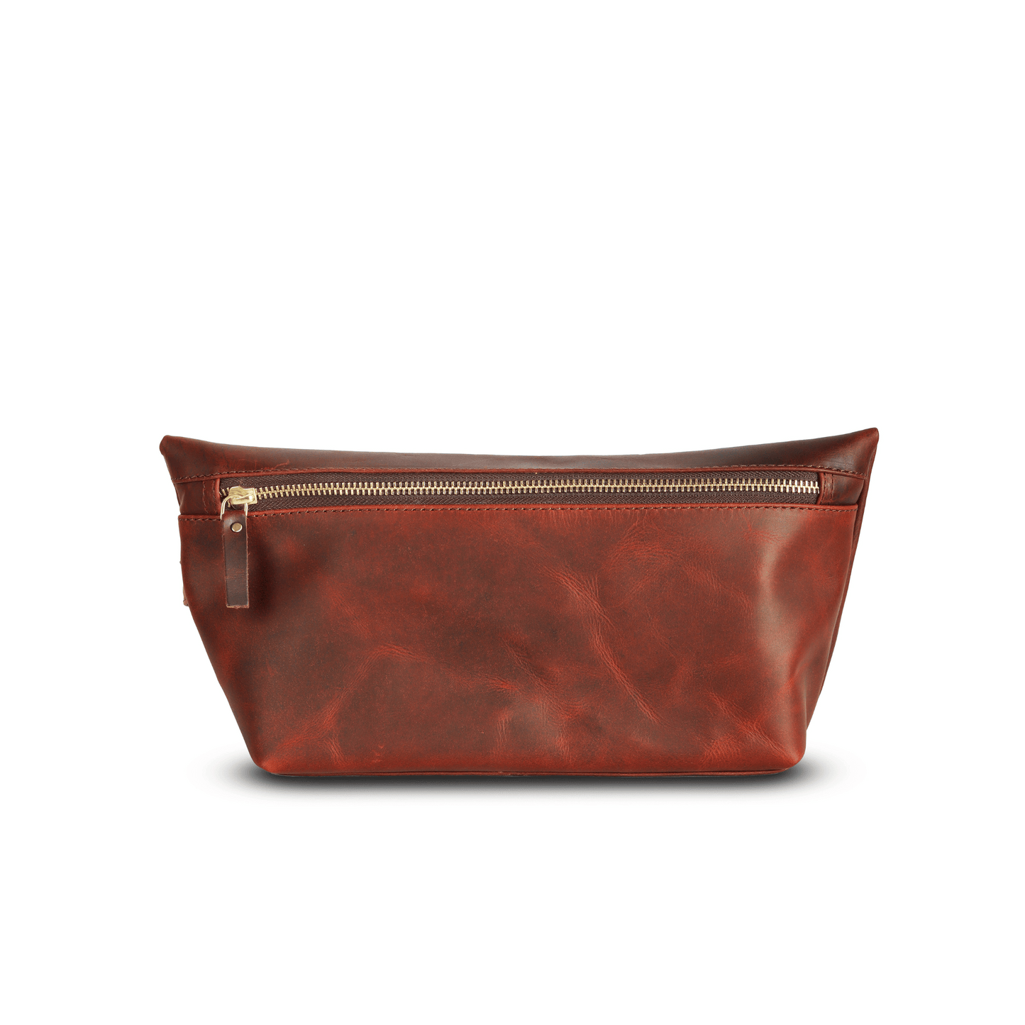 Carry Adventure Genuine Leather Makeup Pouch Muddy Brown