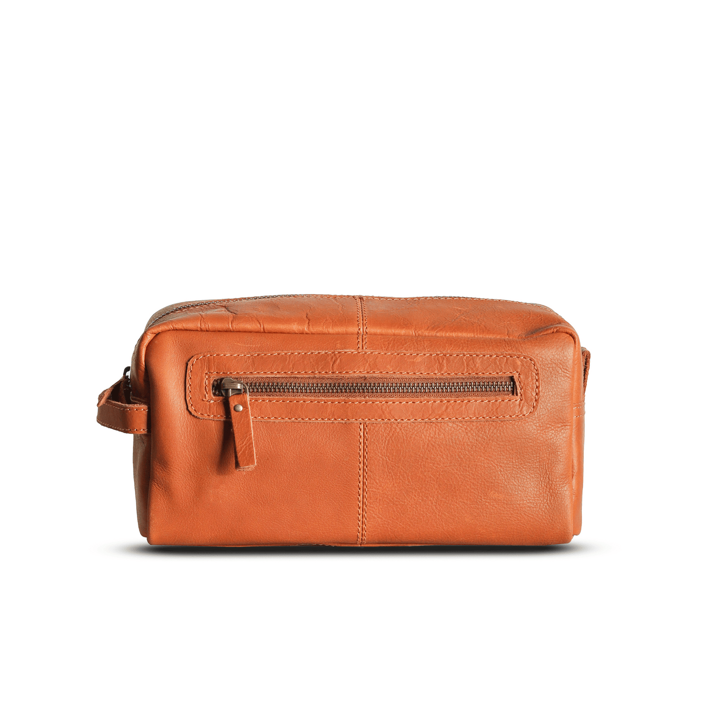 ON the go pouch Genuine Leather Tolietry Bag Muddy Brown