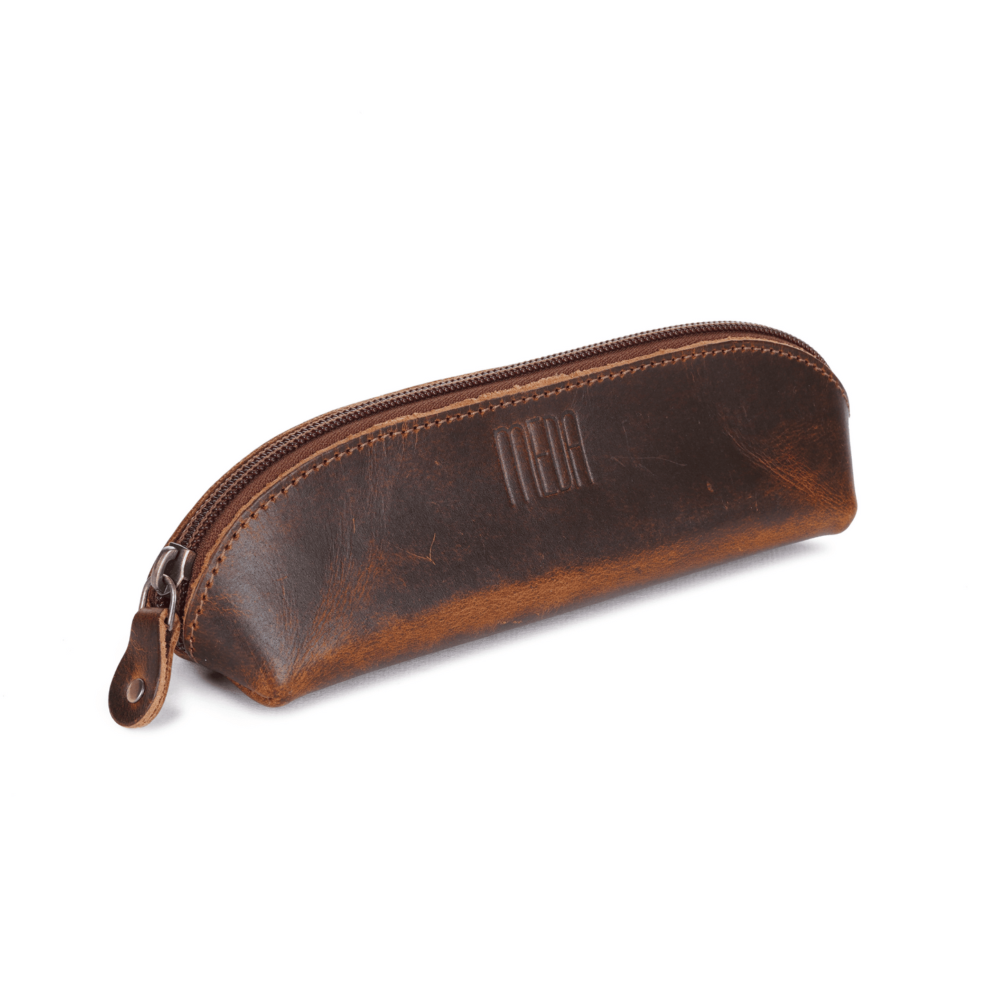 Pen Pod Pencil Box Genuine Leather Hard Tan