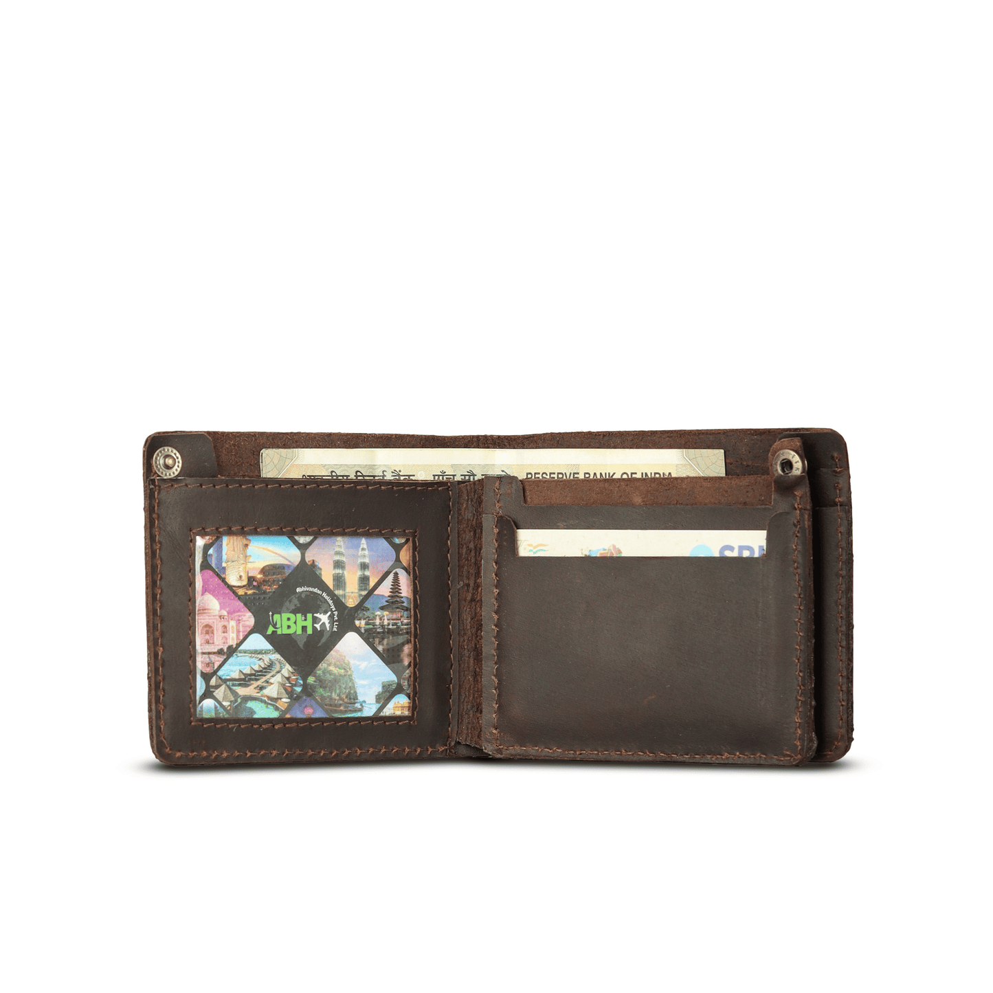 Mini Glam Leather Wallet Muddy Brown