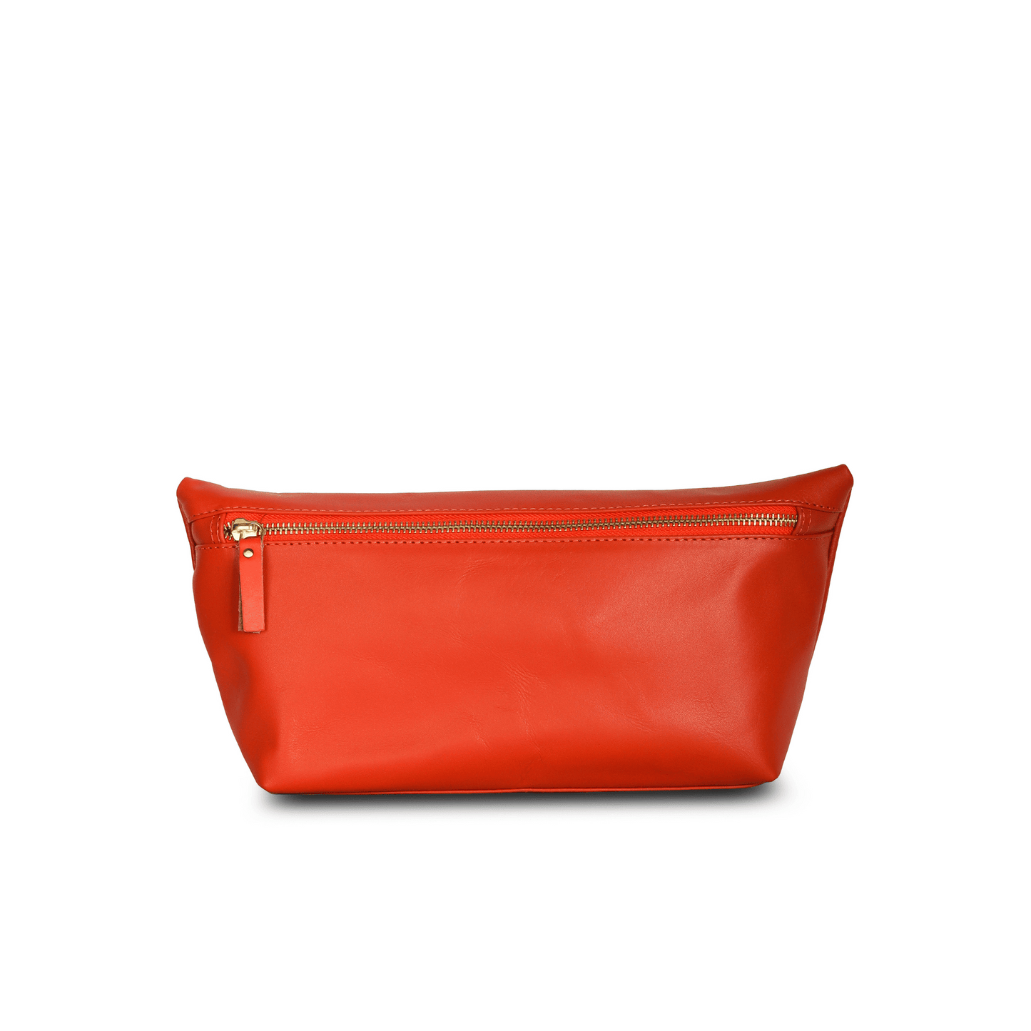 Carry Adventure Genuine Leather Makeup Pouch Orange Touch