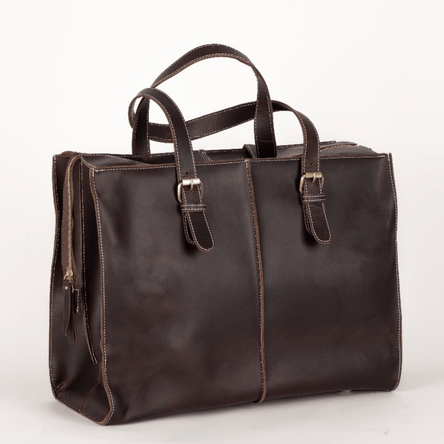 Shopper Tote Bag Big Size Muddy Brown