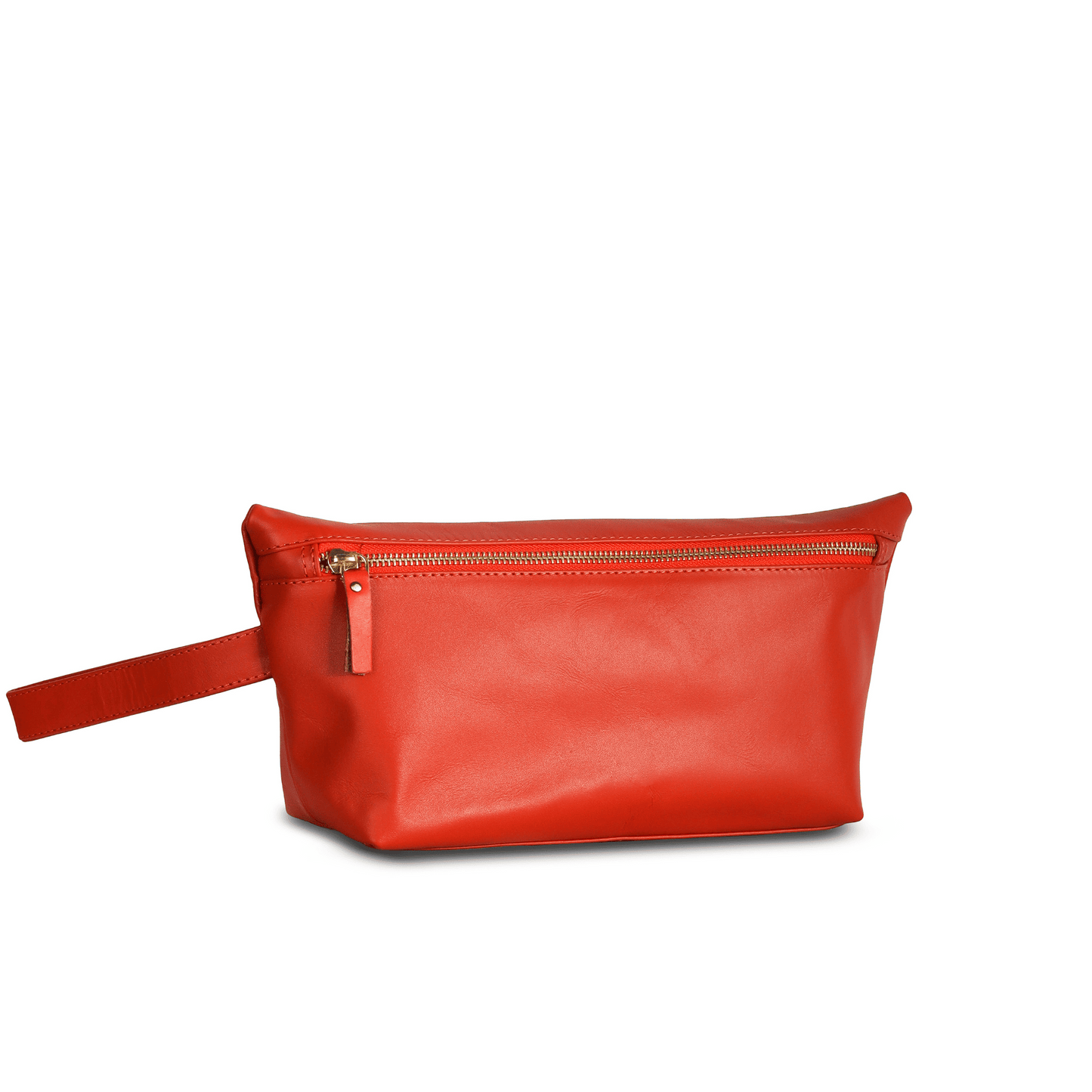 Carry Adventure Genuine Leather Makeup Pouch Orange Touch