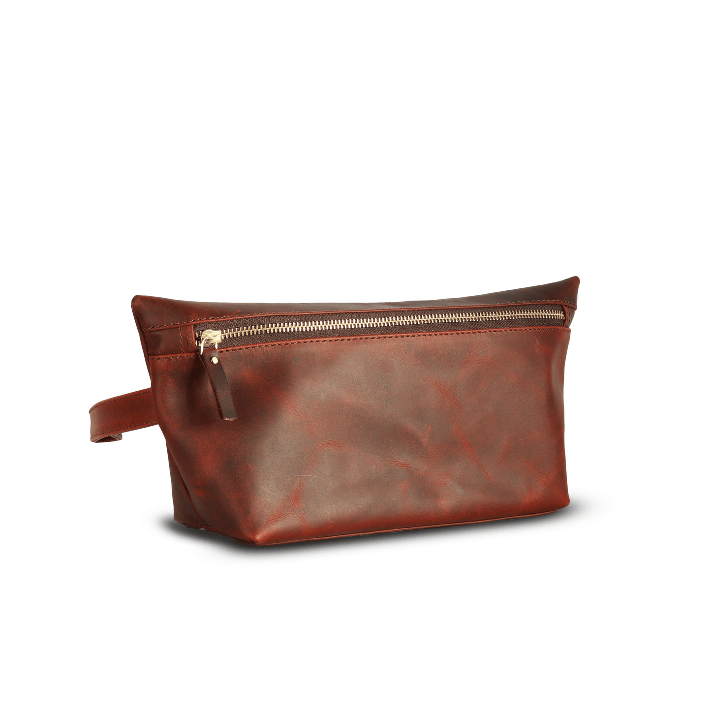 Carry Adventure Genuine Leather Makeup Pouch Sepia Wine