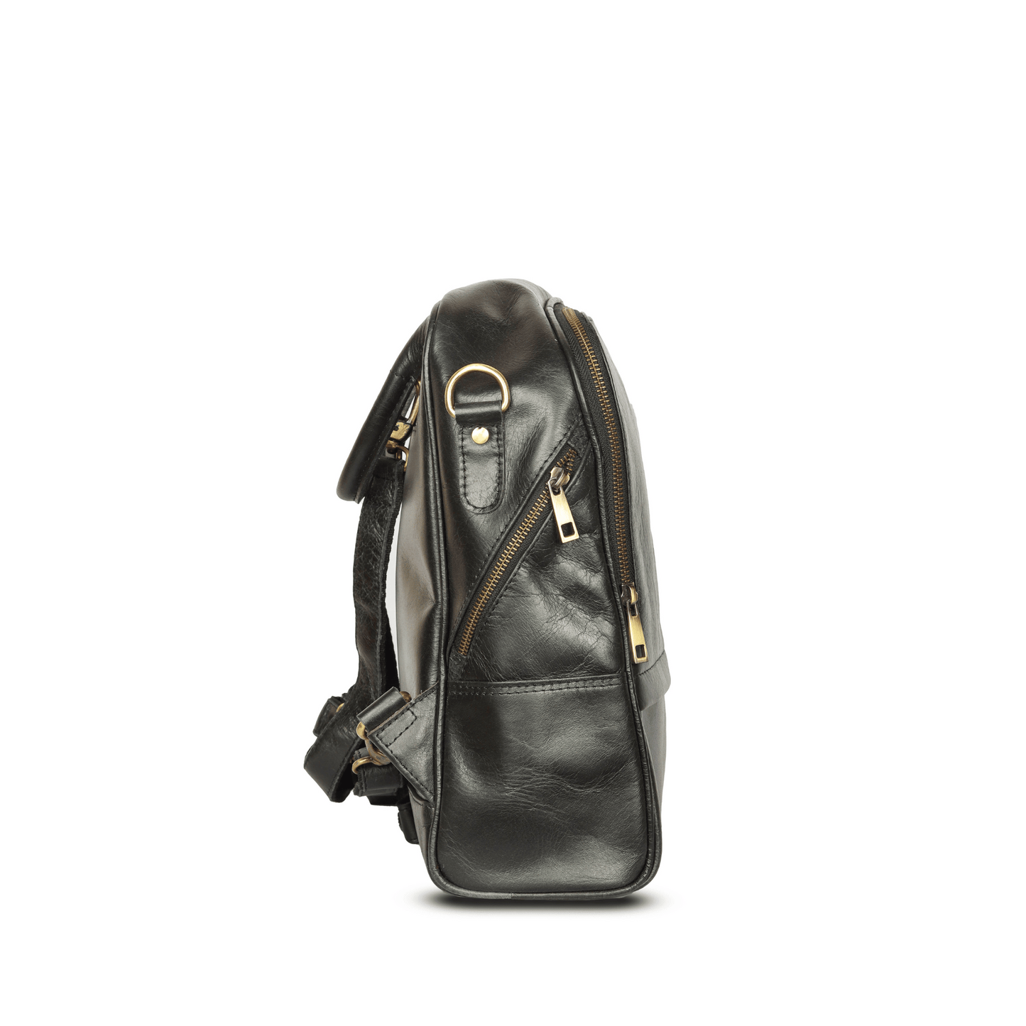 Little Luxe Genuine Leather Backpack Ebony Black