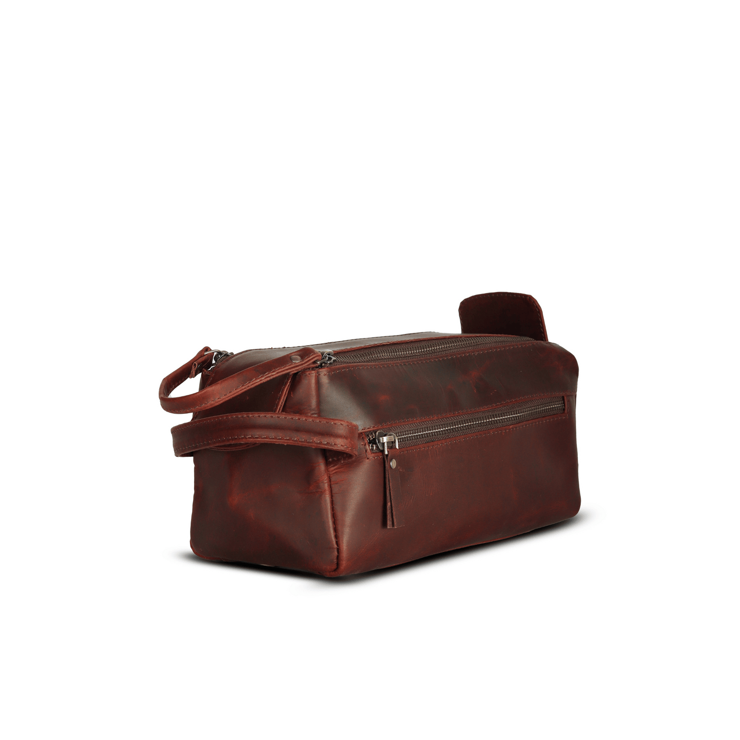 Travel Mate Genuine Leather Tolietry Bag Sepia Wine