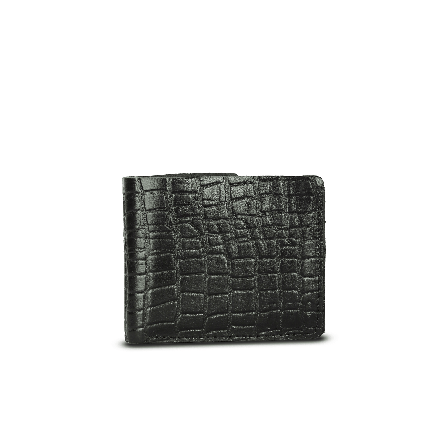 Mini Glam Leather Wallet Ebony Black