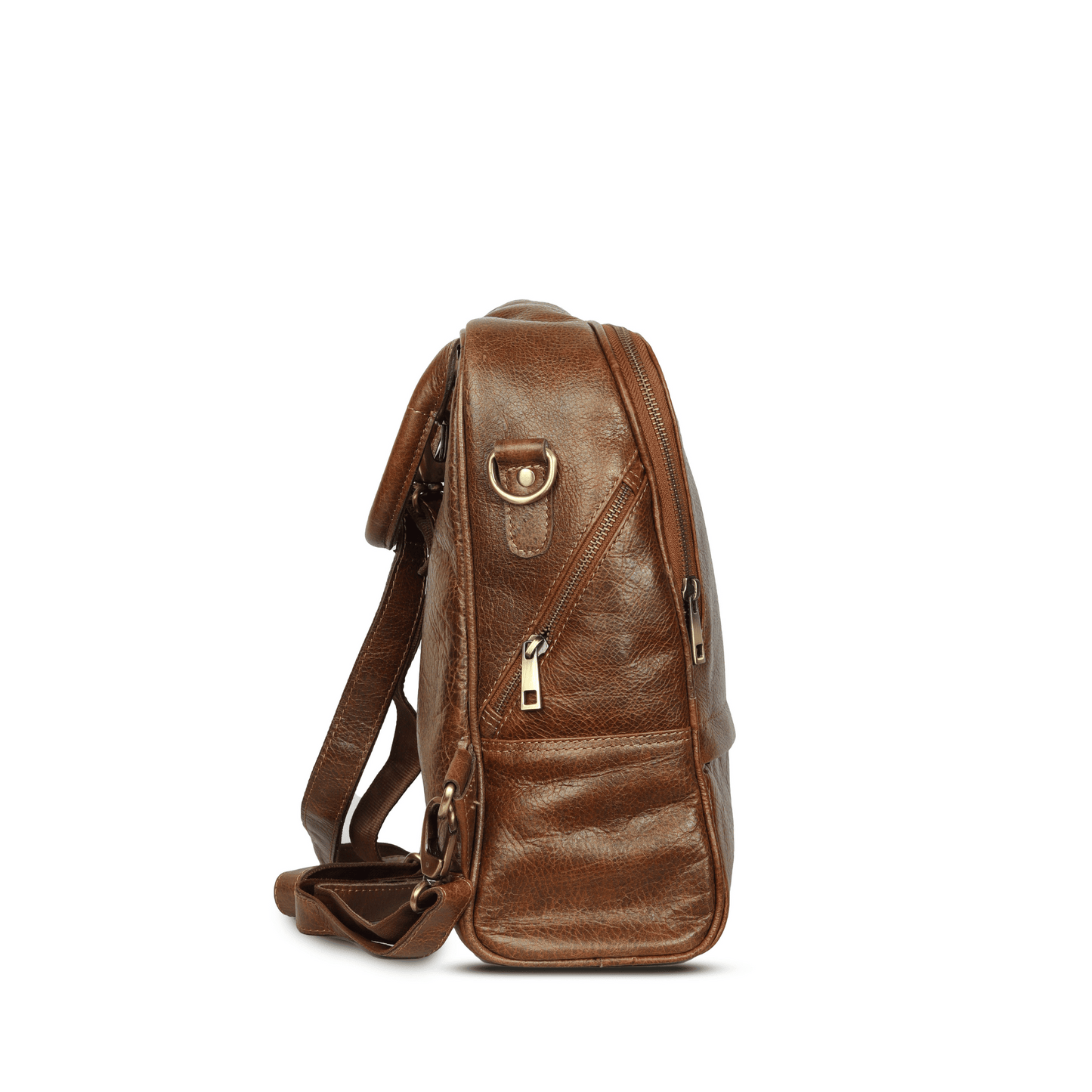 Little Luxe Genuine Leather Backpack Muddy Brown