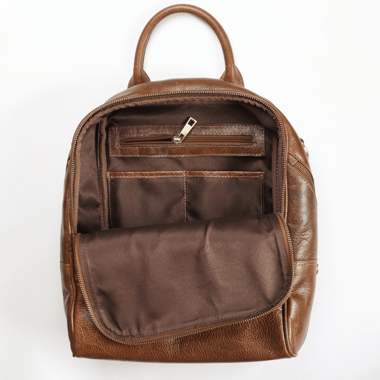 Little Luxe Genuine Leather Backpack Muddy Brown