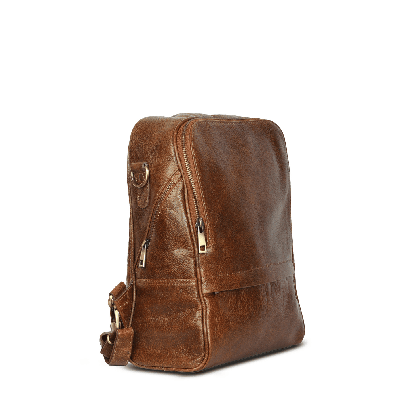 Little Luxe Genuine Leather Backpack Muddy Brown