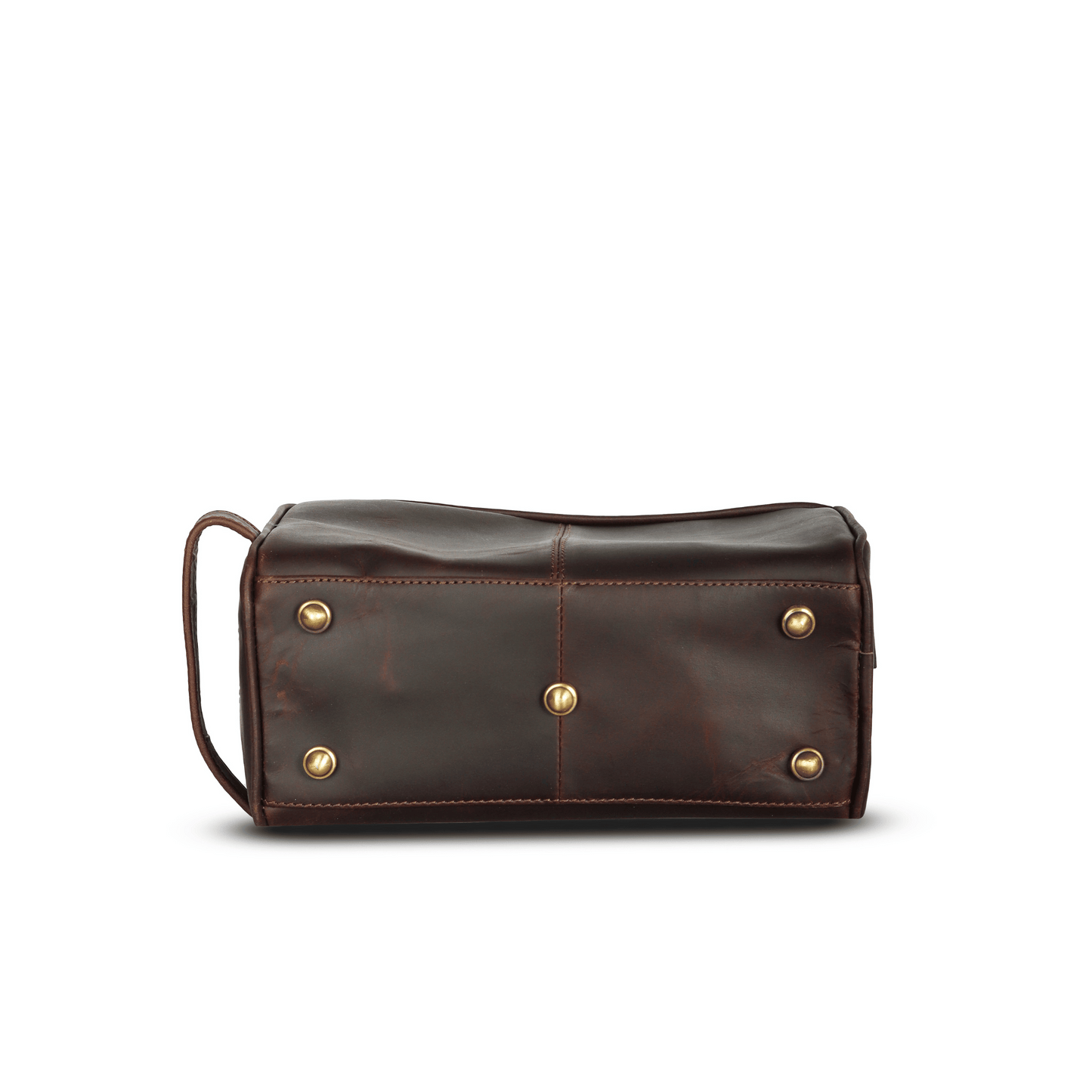 Travel Refresh Genuine Leather Tolietry Bag Muddy Brown