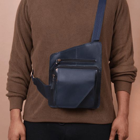 Mini Rover Genuine Leather Chest Bag Midnight Blue