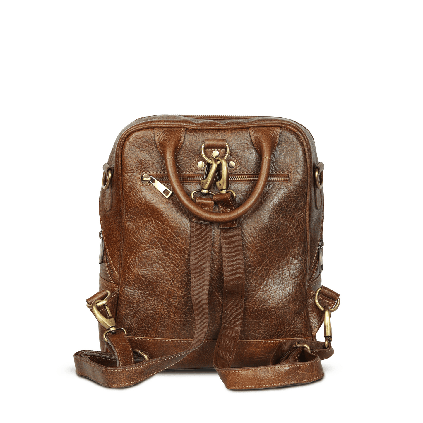 Little Luxe Genuine Leather Backpack Muddy Brown