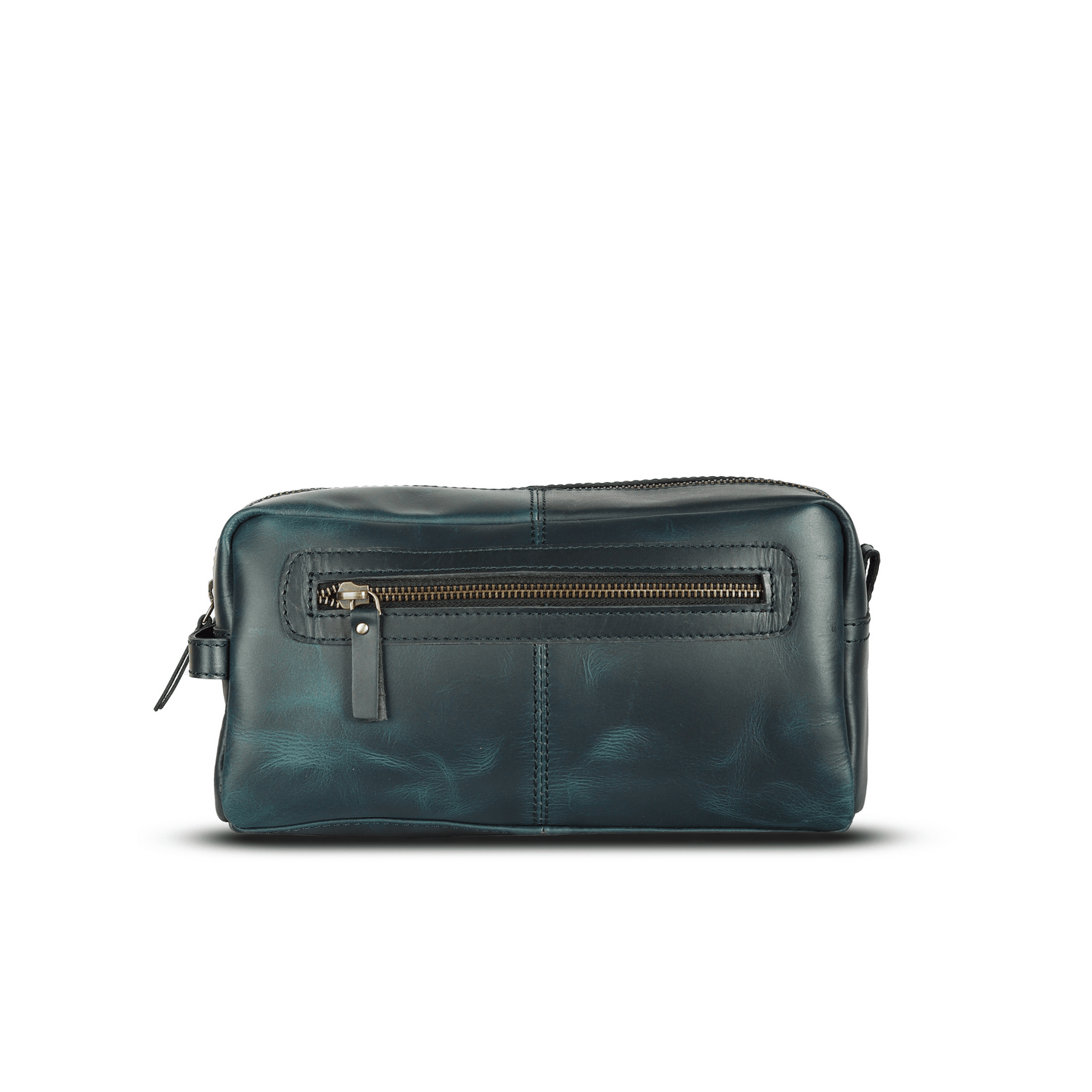 ON the go pouch Genuine Leather Tolietry Bag Midnight Blue