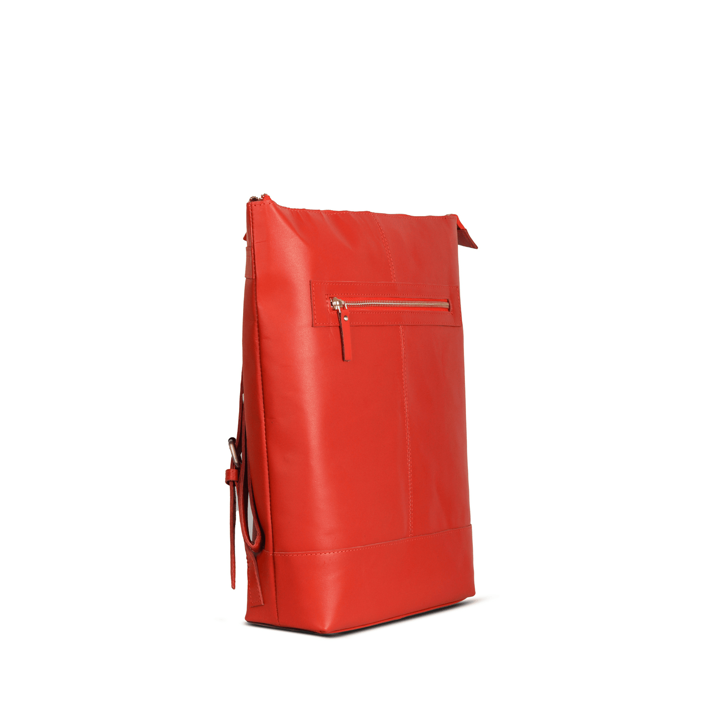 Techtrek Genuine Leather Bagpack Orange Touch
