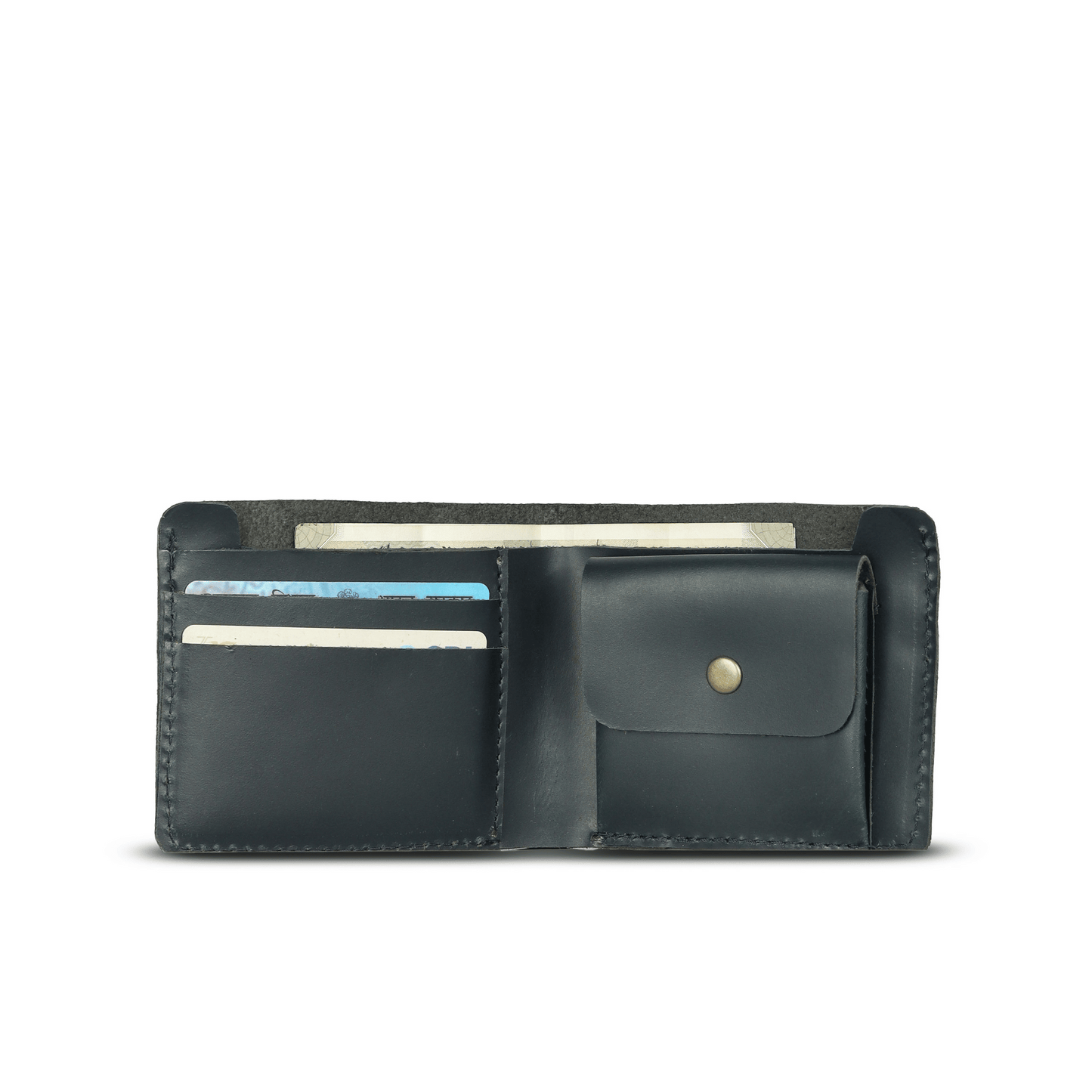 Mini Pocket Glam Leather Wallet Midnight Blue