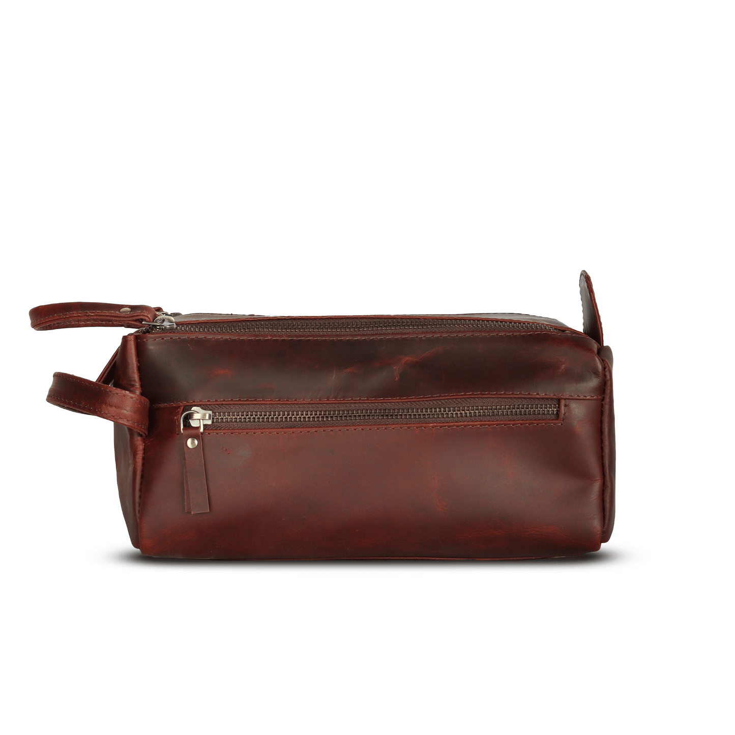 Travel Mate Genuine Leather Tolietry Bag Sepia Wine