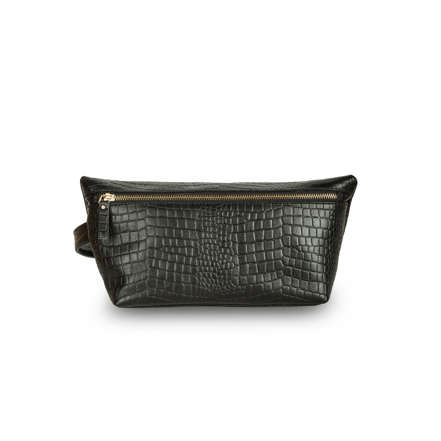 Carry Adventure Genuine Leather Makeup Pouch Ebony Black