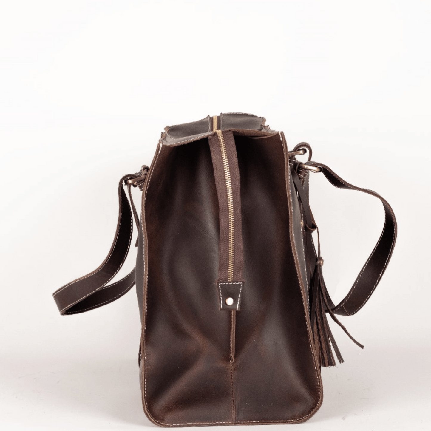 Shopper Tote Bag Big Size Muddy Brown