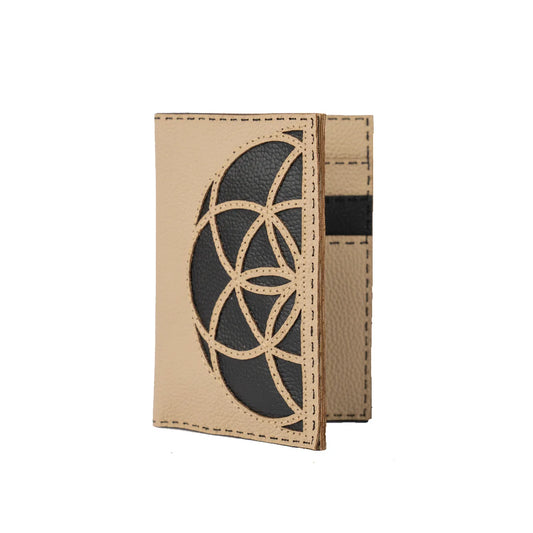 Hand Made And Upcycled Designer Wallets - Mandala (Beige)