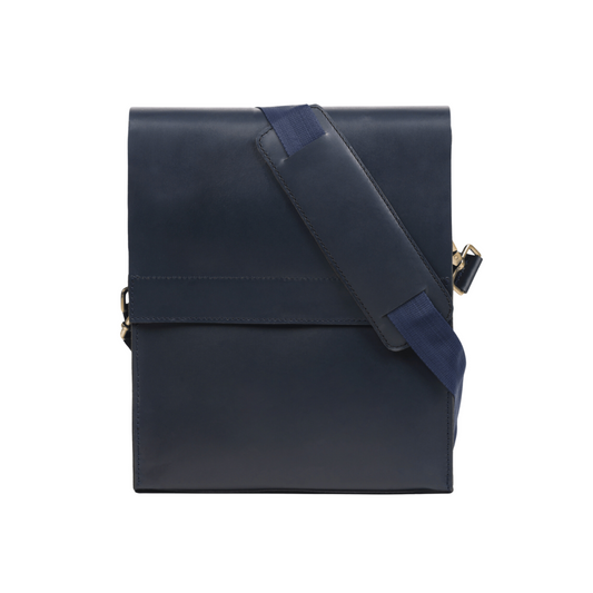 Classic Crosssover Genuine Leather Cross Body Bag Midnight Blue